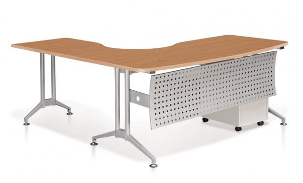 Executive L-shaped Table with Modesty Panel & Imax Leg