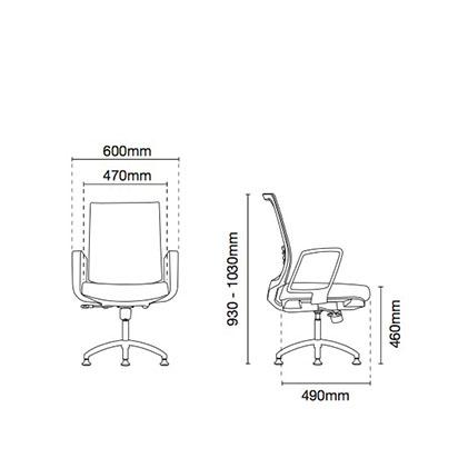 Visitor / Conference chair with arm