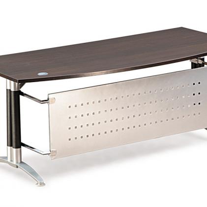 Executive D-shaped Table with Modesty Panel & Iris Leg